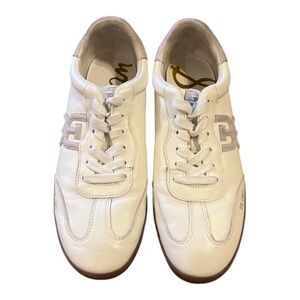 SAM EDLEMAN White Leather Sneakers